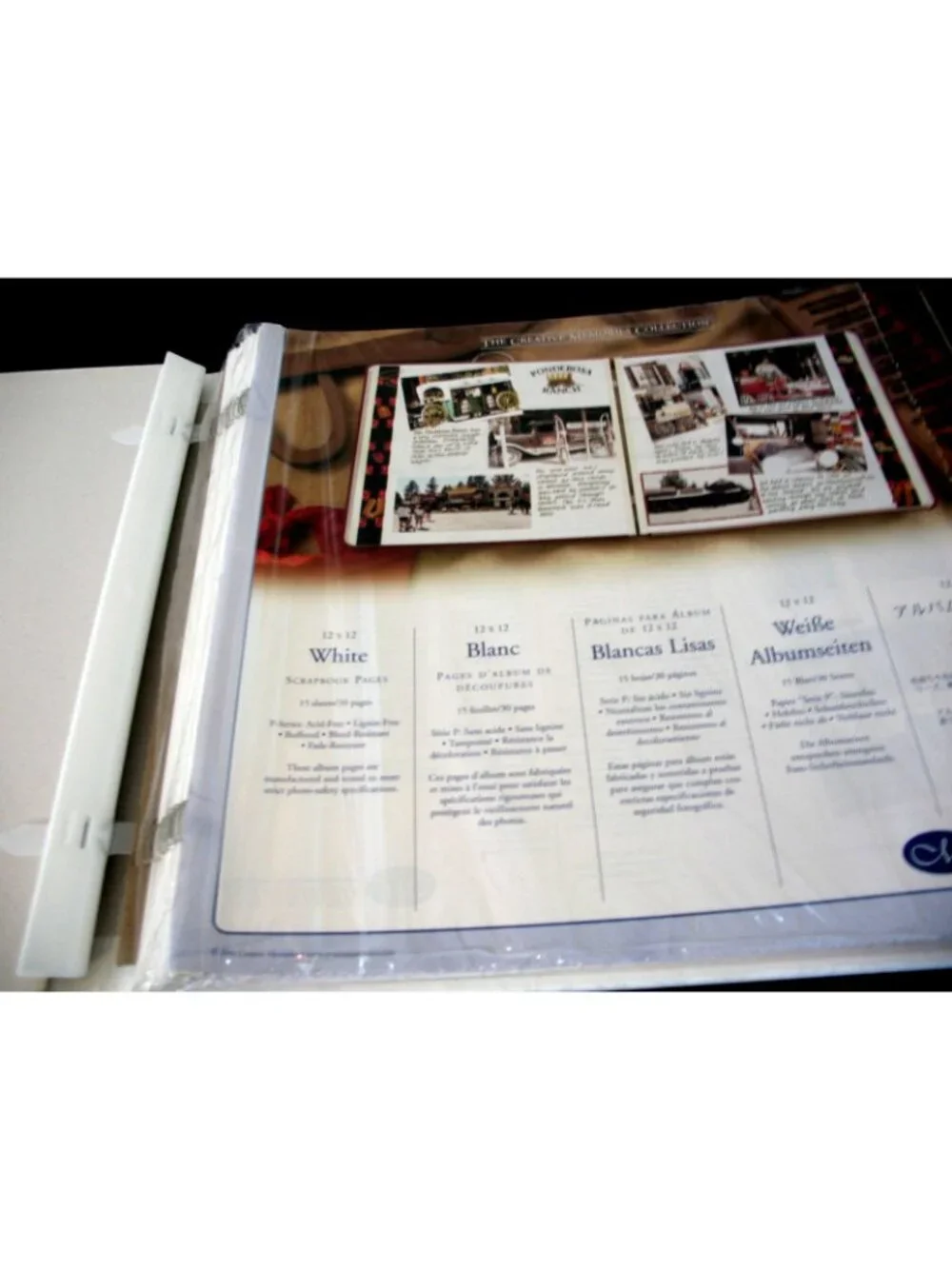 CREATIVE MEMORIES SCRAPBOOK ALBUM 12x12 Promise White, Swirls with New Pages